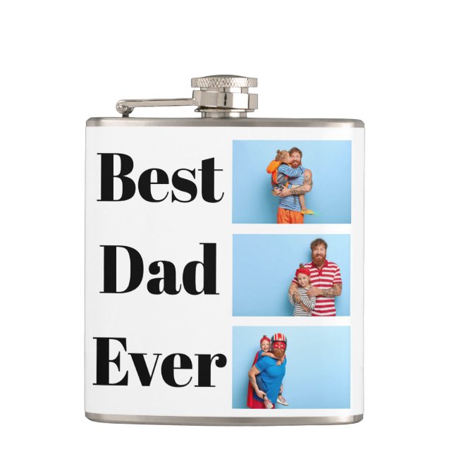 Flasques Meilleur papa personnalisé Fête des pères photo ca (Devant)