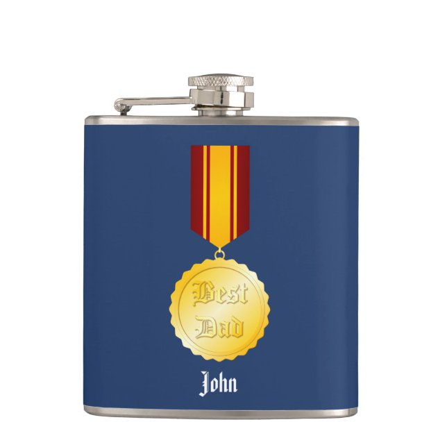 Flasques Meilleure médaille papa Broch Fête du Père (Devant)