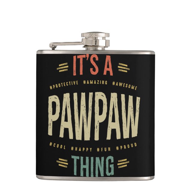 Flasques Mens C'est un cadeau PawPaw Thing Grand-pa Père (Devant)