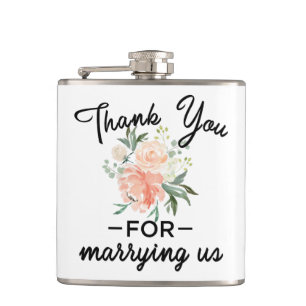 Flasques Merci officiel Mariage floral