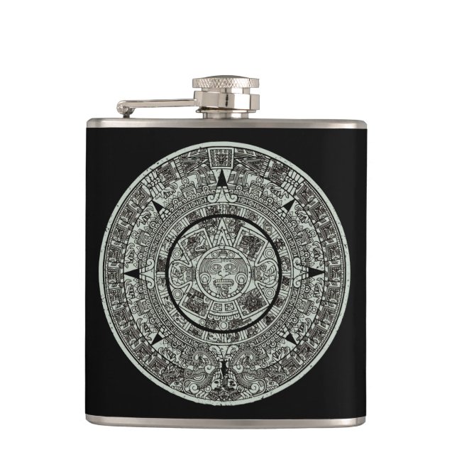 Flasques Mexicaine Aztec Sun Stone Maya Calendrier 1 (Devant)