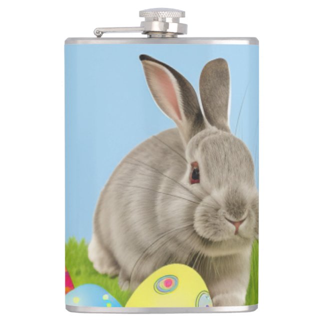 Flasques Mignonne Bunnyfor Pâques pour une humeur positive (Devant)