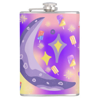 Flasques Mikitiez été arc-en-ciel popsicle or violet