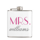 Mme Mariage Moderne Personnalisé Nom Rose Chaud
