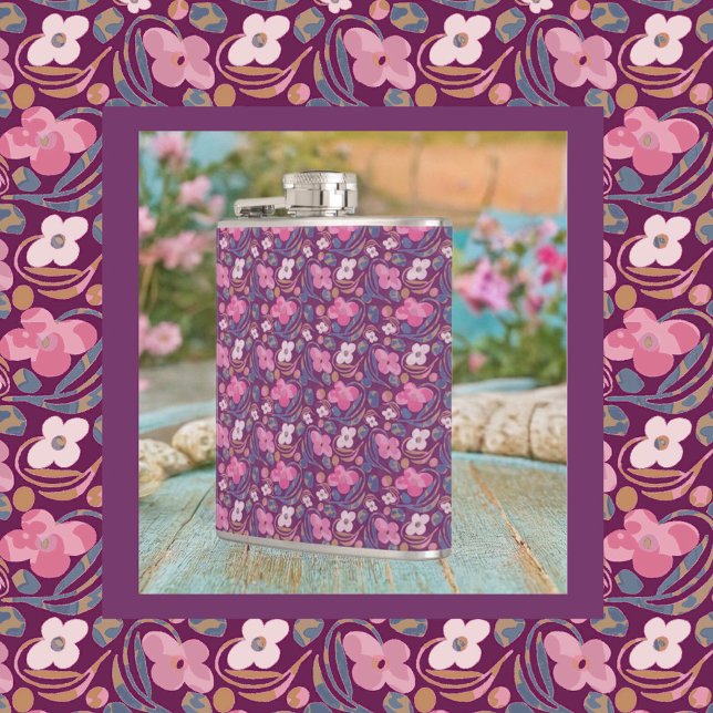 Flasques Modèle floral rétro chic (Créateur téléchargé)