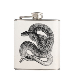 Flasques Modèle vintage de serpent de reptile de serpent