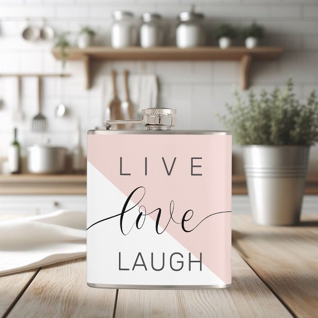 Flasques Modern Love Laugh Motivation positive (Créateur téléchargé)