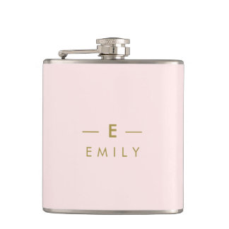Flasques Moderne Minimaliste Rose Personnalisée