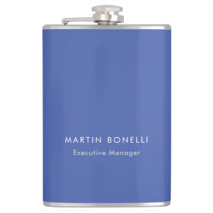 Flasques Moderne Moyen Bleu Plaine Minimaliste Ajouter un n