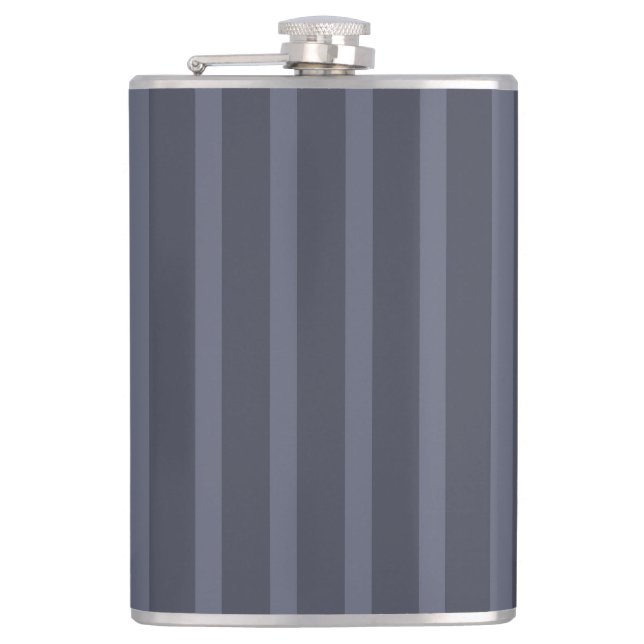 Flasques Moderne rayé gris bleu (Devant)