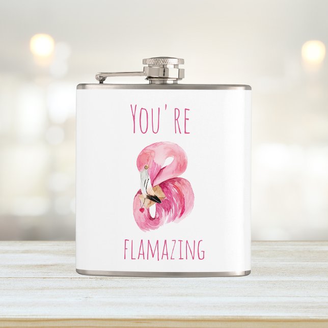 Flasques Moderne Vous Flamazirez Beauté Flamant rose rose (Créateur téléchargé)