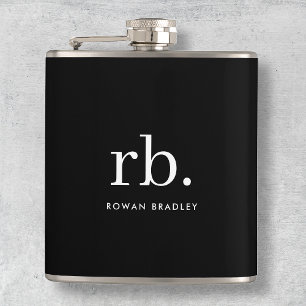 Flasques Monogram Classic Elegant Minimum Black and White