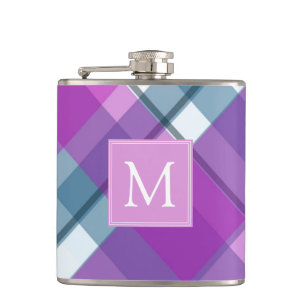 Flasques Monogramme à plis violet clair