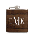 Monogramme classique Rustique Chic Faux Wood