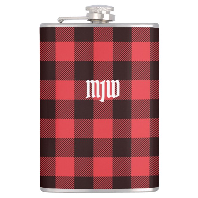 Flasques Monogramme de Buffalo Rouge (Devant)