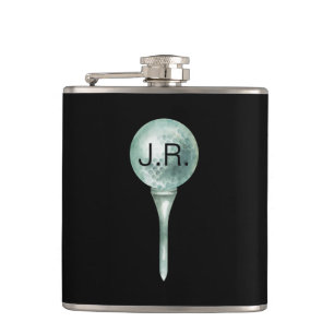 Flasques Monogramme de golf de l'homme Fiole enveloppée de 