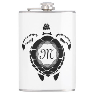 Flasques Monogramme de shellback de tortue diamant