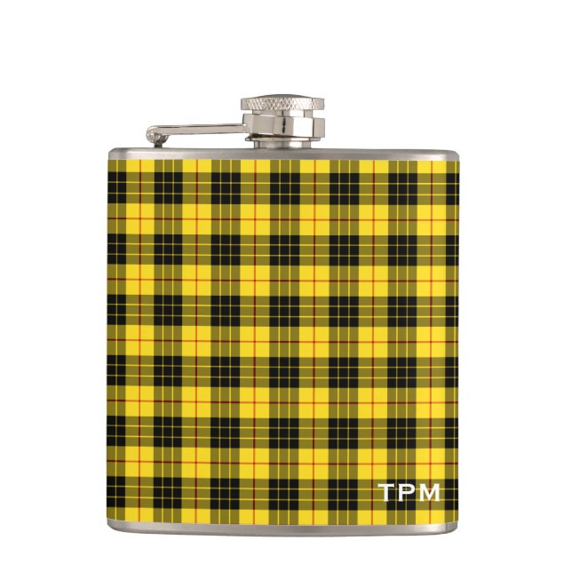 Flasques Monogramme de tatan jaune et noir du clan MacLeod (Devant)