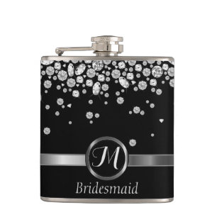 Flasques Monogramme Diamond - Bridesmaid
