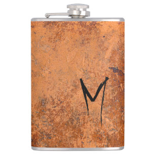 Flasques Monogramme en cuir piqué Grunge