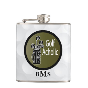 Flasques Monogramme Funny Golf Acholic