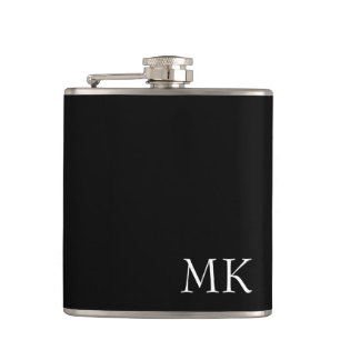 Flasques Monogramme noir blanc