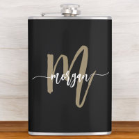 Monogramme noir or élégant moderne