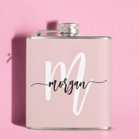 Monogramme rose fuchsia écriture mignonne féminine