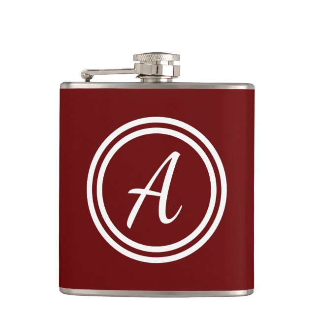 Flasques Monogramme Rouge Minimal (Devant)