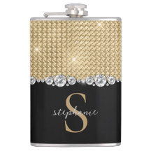 Monogramme sur mesure Diamants Or Noir élégant lux