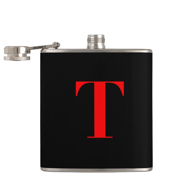 Flasques Monogramme T en noir (Ouvert)