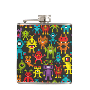 Flasques Monstres Pixel 8 bits