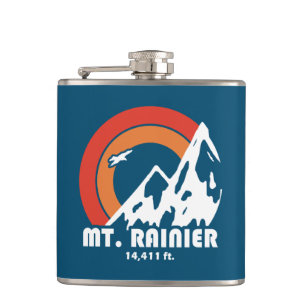 Flasques Mont Rainier Washington Sun Eagle