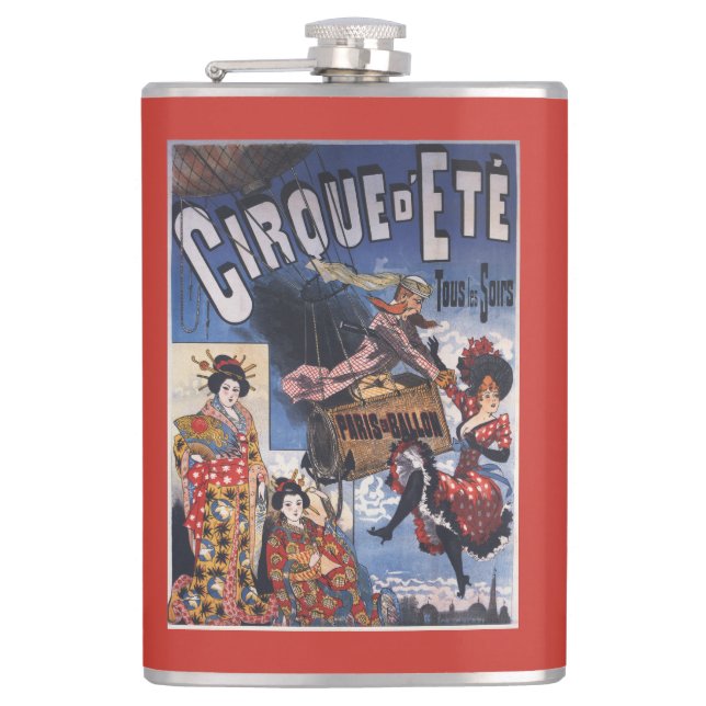 Flasques Montgolfière et affiche japonaise de dames (Devant)