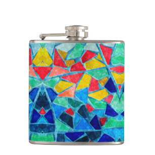 Flasques Mosaïque colorée tendance Motif Abstrait