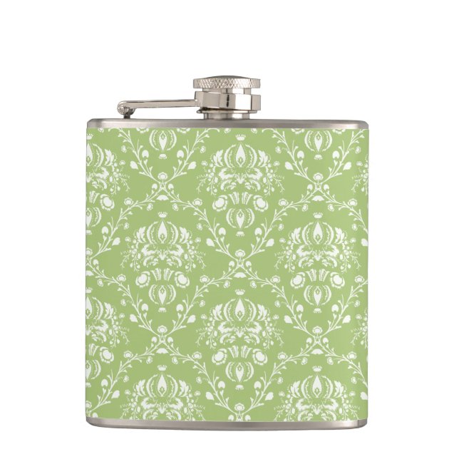 Flasques Moss Green Damask (Devant)