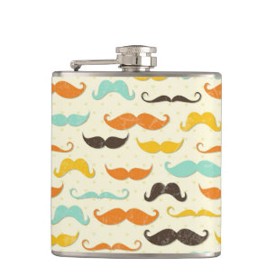 Flasques Motif 3 de moustache
