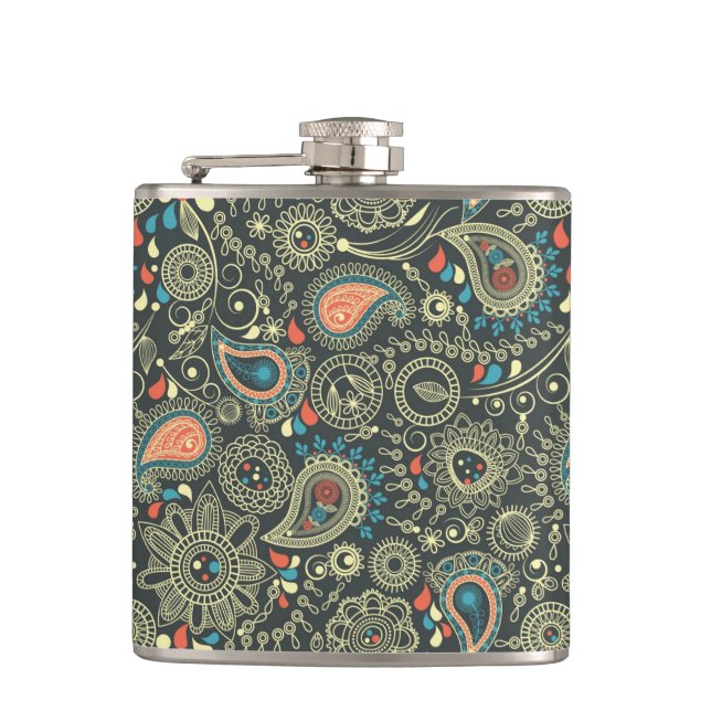 Flasques Motif 3 de Paisley (Devant)