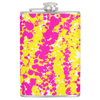 Flasques Motif à bec rose et jaune