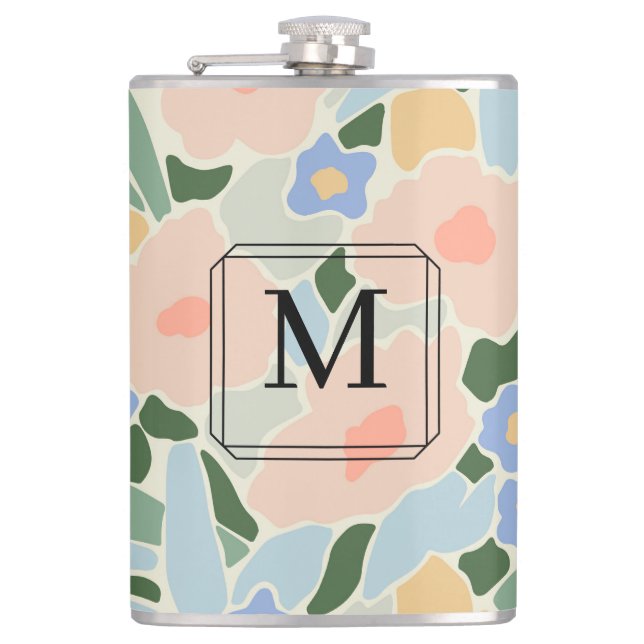 Flasques Motif à fleurs rose clair de Monogram Pastel (Devant)