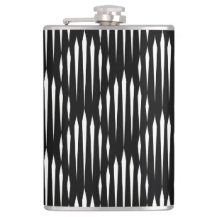 Flasques Motif abstrait noir et blanc