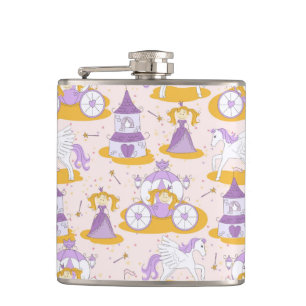 Flasques motif avec une princesse