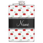 Motif blanc nommé personnalisé de cerise