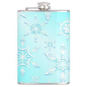 Flasques Motif Crystal Snowflakes