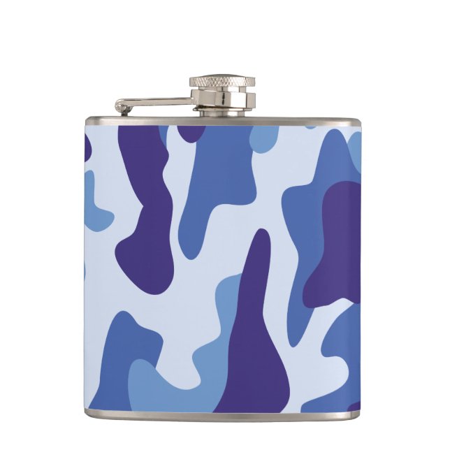 Flasques Motif de camouflage bleu (Devant)