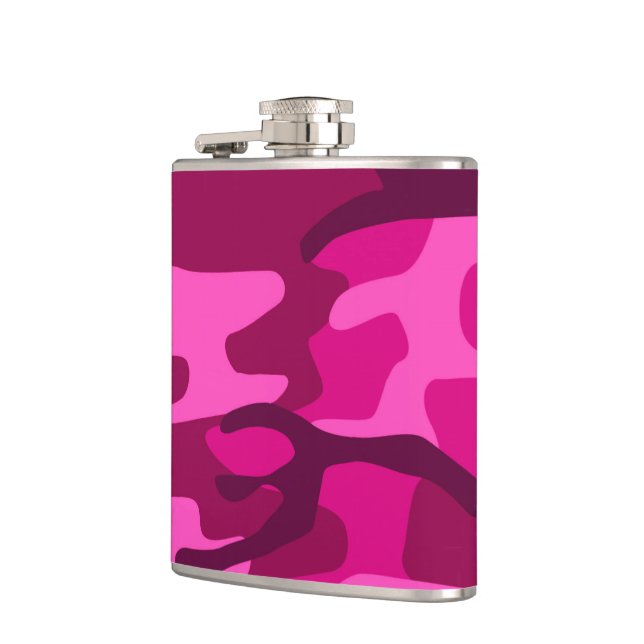 Flasques Motif de Camouflage Camo Fuchsia rose chaud (Gauche)