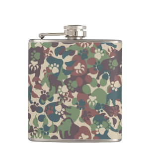 Flasques Motif de camouflage de chien