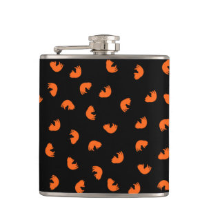 Flasques Motif de chat orange
