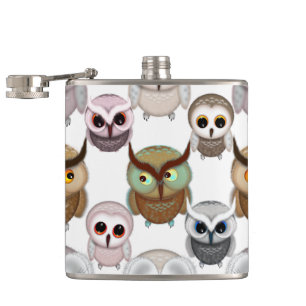 Flasques Motif de hiboux illustrés adorable
