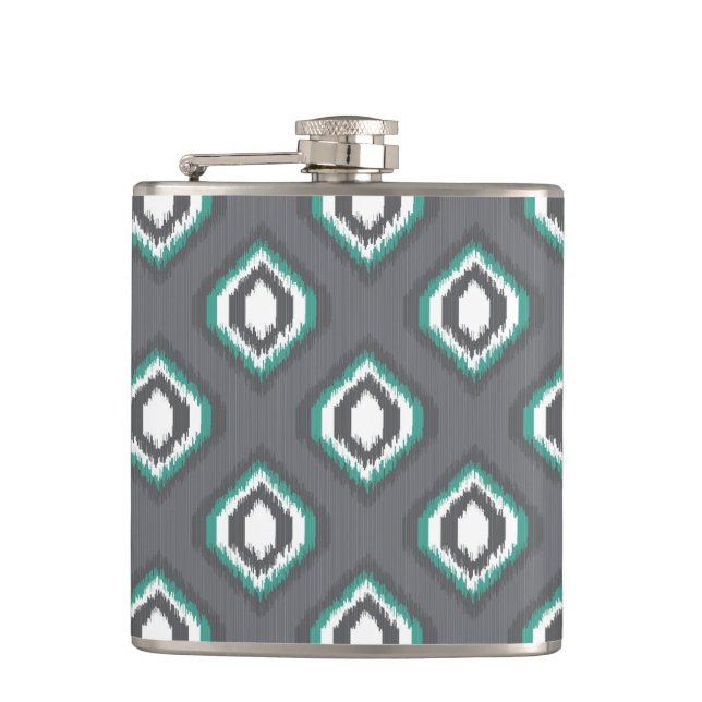 Flasques motif de la tribu rétro-ikat (Devant)